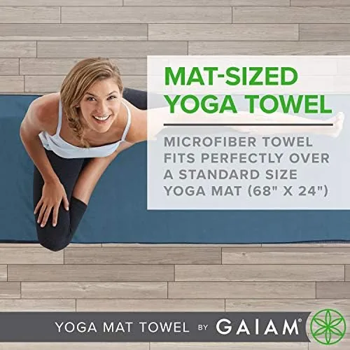 Close look at the Gaiam Yoga Mat Towel, Orchid/Citron build quality