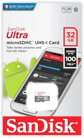 Another view of the SanDisk Ultra 32GB UHS-I/Class 10 Micro SDHC Memory Card With