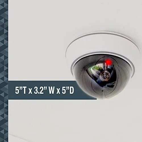 The SABRE Fake Dome Security Camera, Flashing Red Light For Nighttime in real use