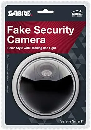 Testing the SABRE Fake Dome Security Camera, Flashing Red Light For Nighttime over two weeks