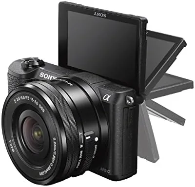 The Sony a5100 16-50mm Interchangeable Lens Camera with 3-Inch Flip Up LCD (Black) compared in context