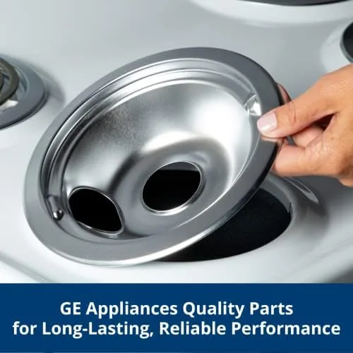The GE drip pan four pack box with the pans visible inside