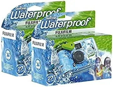 Overview of the Fujifilm QuickSnap 800 Waterproof 35mm One-Time-Use Disposable Camera, 27 Exposures 2-Pack