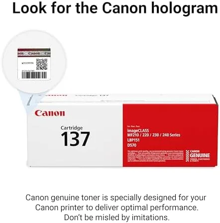 Another view of the Canon Genuine 137 Black Toner Cartridge Compatible with LBP151dw, MF210