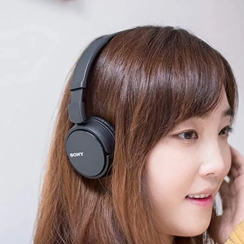 Close-up of the Sony MDR-ZX110 earcup and the swiveling hinge
