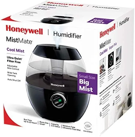 Close look at the Honeywell HUL520B Mistmate Cool Mist Humidifier Black With Easy Fill build quality