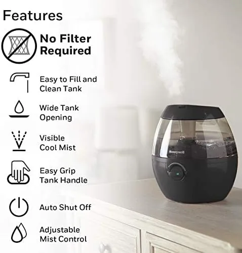 The Honeywell HUL520B Mistmate Cool Mist Humidifier Black With Easy Fill in real use
