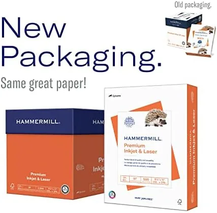 A professionally printed resume on Hammermill Premium paper held up to the light