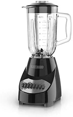 BLACK+DECKER countertop blender with glass jar on a kitchen counter