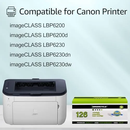 Close look at the greencycle Compatible Toner Cartridge Replacement for Canon 126 CRG-126 | build quality