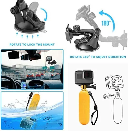 A camera mounted to a bicycle helmet using a curved mount from the kit