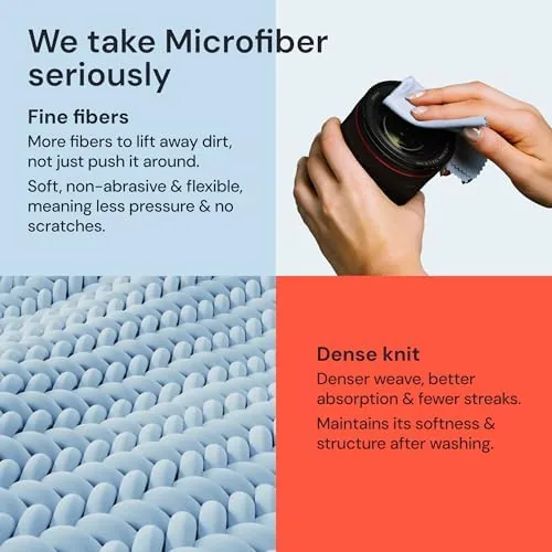 The Elite Tech Gear Microfiber Cleaning Cloth, Eye Glasses Cleaner Cloth in real use