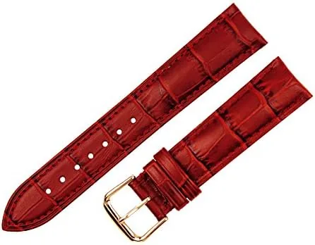 Testing the RECHERE Leather Watch Band Strap Rose Gold Pin Buckle Black over two weeks