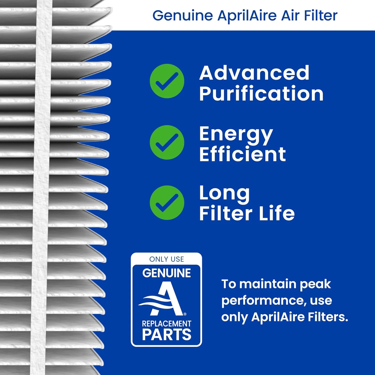 AprilAire 213 filter installed in the whole house purifier cabinet