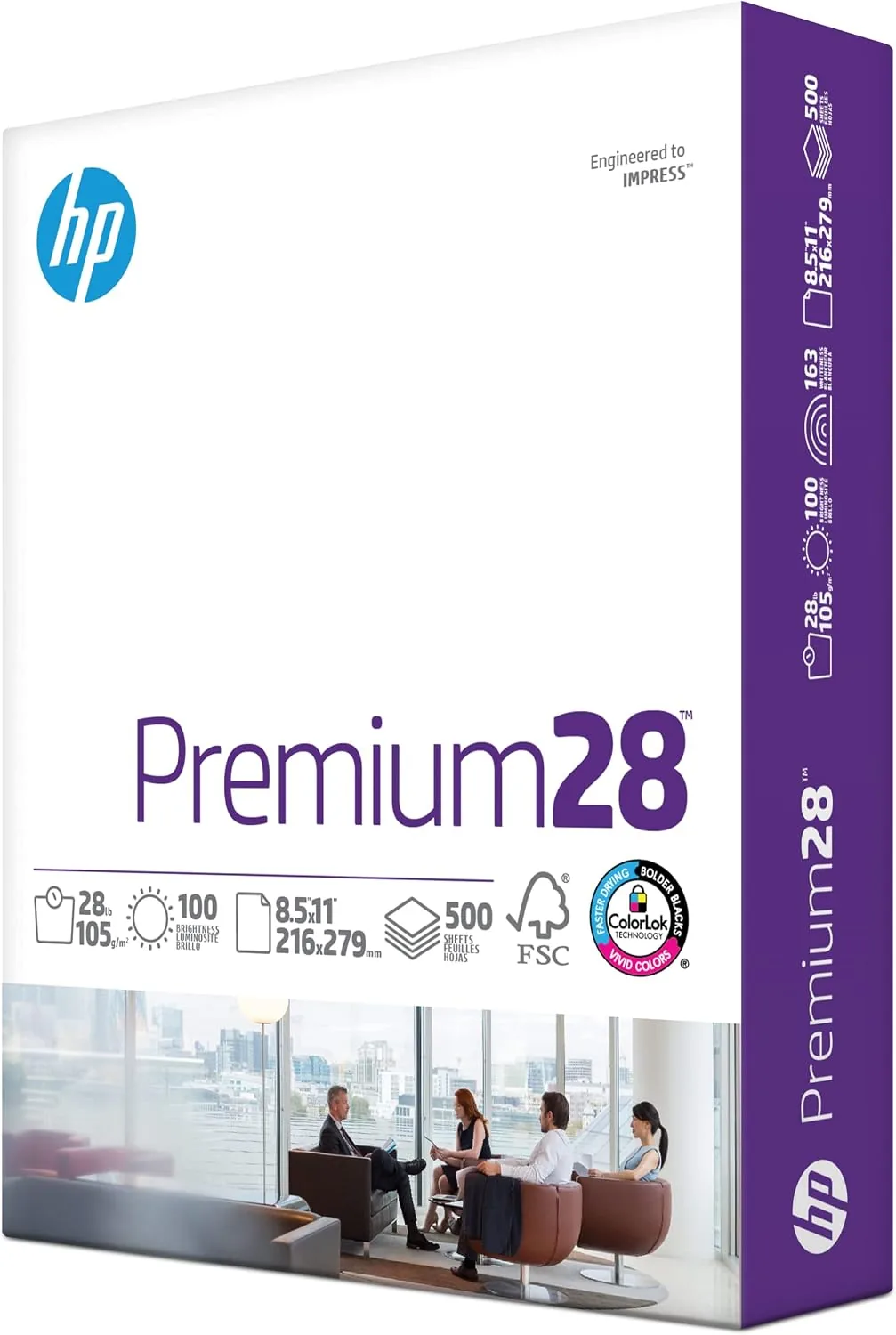 HP Premium 28 lb printer paper ream box