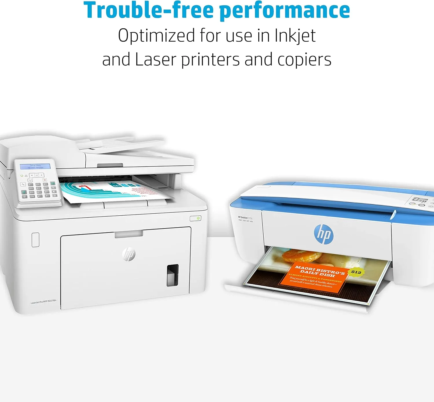 HP Premium 28 lb paper compared to 20 lb multipurpose paper