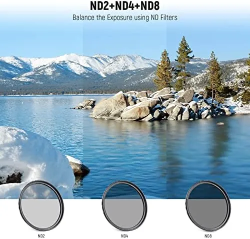 Close look at the NEEWER 58mm ND Lens Filter Kit with Hood & Lens build quality