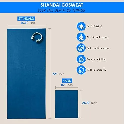 Close look at the GoSweat Non-Slip Hot Yoga Towel with Super-Absorbent Soft Suede Microfiber build quality