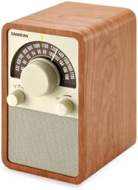 Close look at the Sangean WR-15WL AM/FM Table Top Wooden Radio, Walnut build quality