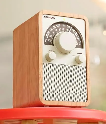 The Sangean WR-15WL AM/FM Table Top Wooden Radio, Walnut in real use
