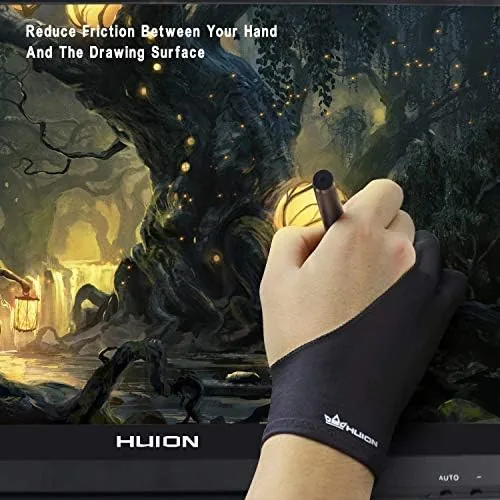Close look at the HUION Artist Drawing Glove, One Size, Left or Right Hand build quality