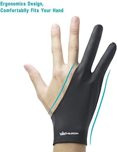 The HUION Artist Drawing Glove, One Size, Left or Right Hand compared in context