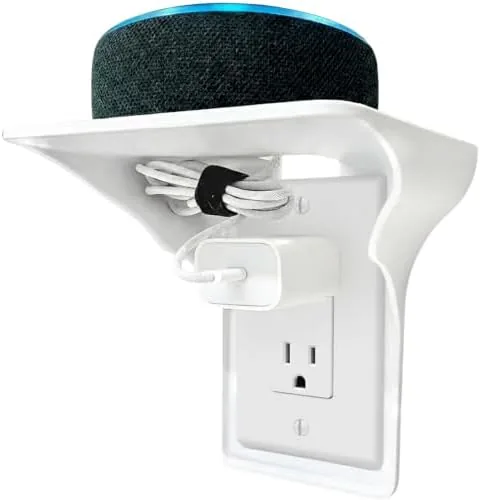 Power Perch Outlet Shelf, No Drill Renter Friendly Shelves, 1-Pack White | Wall Outlet Review: Tested and Rated