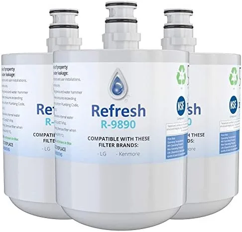 Refresh LG LT500P water filter three pack with the cartridges out of the box