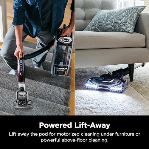 The detached lift-away pod with the hose and Pet Power Brush attached