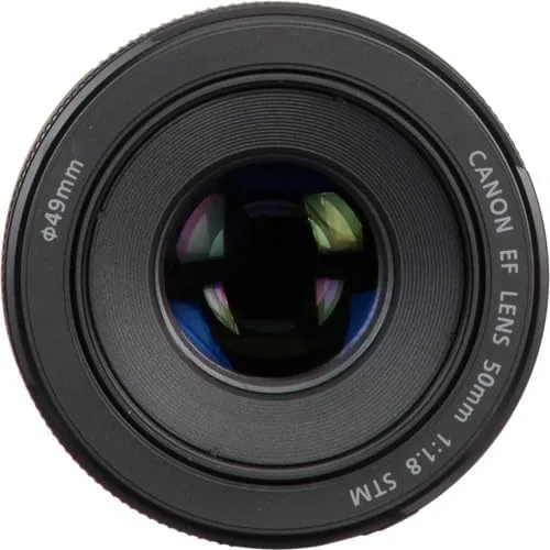 Close look at the Canon EF 50mm f/1.8 STM Lens, Black, Compatible with Canon build quality