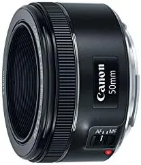 Another view of the Canon EF 50mm f/1.8 STM Lens, Black, Compatible with Canon