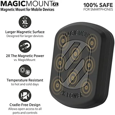 Close look at the Scosche X-Large MagicMount Passive Window Stand Holder - Black build quality