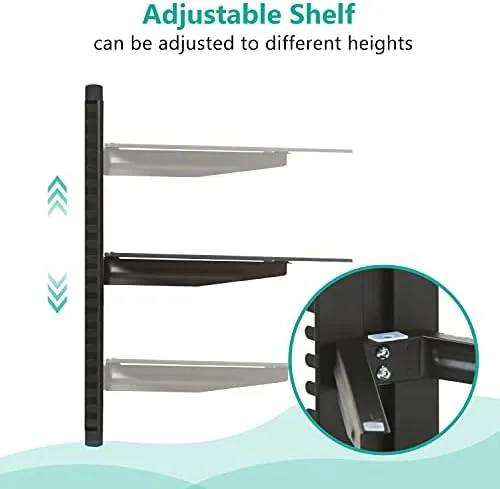 The WALI Floating TV Shelf, 1 Tier Glass Projector Shelf for in real use