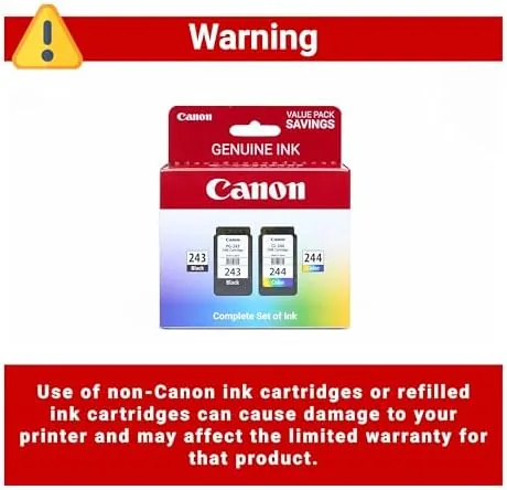 The Canon PG-243 / CL-244 Genuine Ink Value Pack (2 Cartridges) in real use