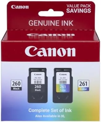 Canon PG-260 / CLI-261 Genuine Ink Value Pack (2 Cartridges), Compatible with TS5320, TR7020 Review: Tested and Rated