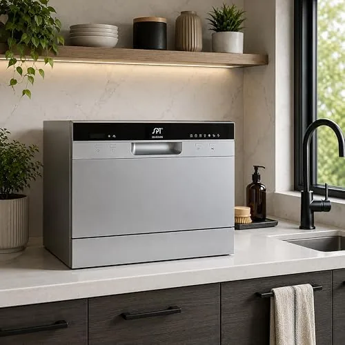 Close look at the SPT SD-2224DS ENERGY STAR Compact Countertop Dishwasher with Delay Start build quality