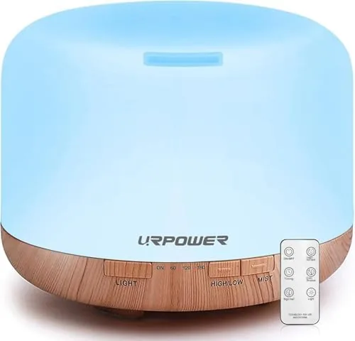 URPOWER 500mL Essential Oil Diffuser Humidifier for Home & Large Rooms | With 4 Review: Tested and Rated