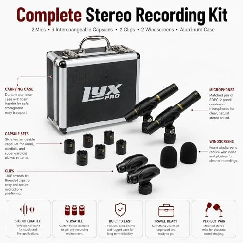 Close look at the LyxPro SDPC-2 Stereo Pair Small Diaphragm Condenser Microphones, XLR Pencil build quality