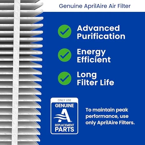 The AprilAire 410 filter being slid into the whole house purifier cabinet