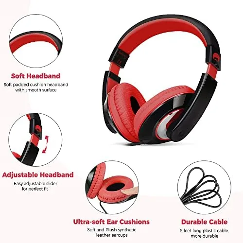Close look at the rockpapa Comfort Kids Headphones for School, Lightweight Foldable Portable Childs build quality