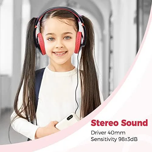 Detail shot of the rockpapa Comfort Kids Headphones for School, Lightweight Foldable Portable Childs features
