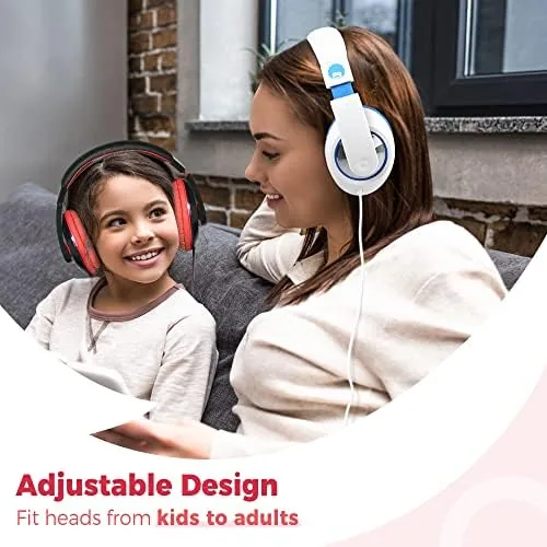 The rockpapa Comfort Kids Headphones for School, Lightweight Foldable Portable Childs in real use