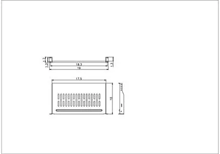 Detail shot of the Cantilever Server Shelf Vented Shelves Rack Mount 19inch 1U 10inch(250mm) Deep features