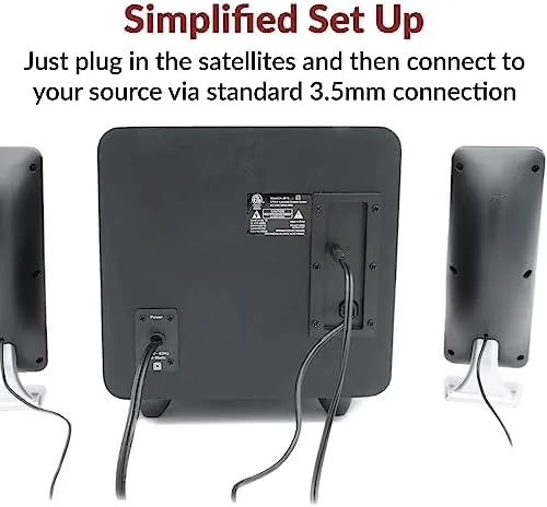 The Cyber Acoustics CA-3610 2.1 Multimedia Speaker System with Subwoofer, Perfect compared in context