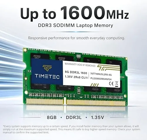 SODIMM slot on a laptop motherboard showing an empty memory bay