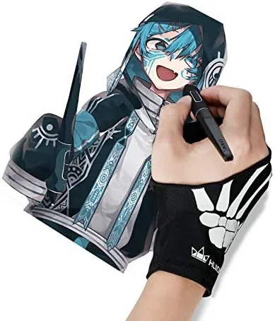 Close look at the HUION Skeleton Artist Glove for Drawing Tablets, Left or Right build quality
