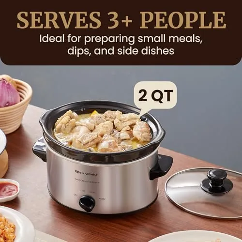 A bowl of stew served from the Maxi-Matic slow cooker