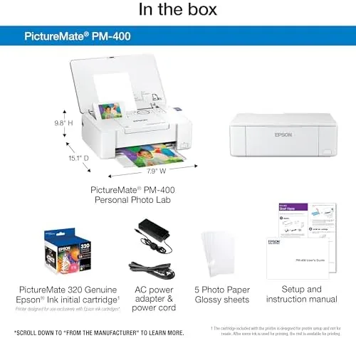 The PictureMate PM-400 beside a smaller dye sublimation photo printer