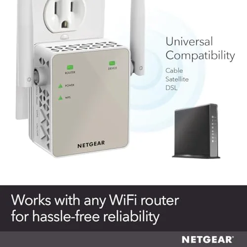 The EX6120 extender next to a mesh WiFi satellite unit for comparison