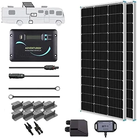 Overview of the Renogy 200W 12V N-Type RV Solar Panel Kit with Adventurer